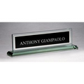 Glass Name Plate w/Black Center (10"x2.75")